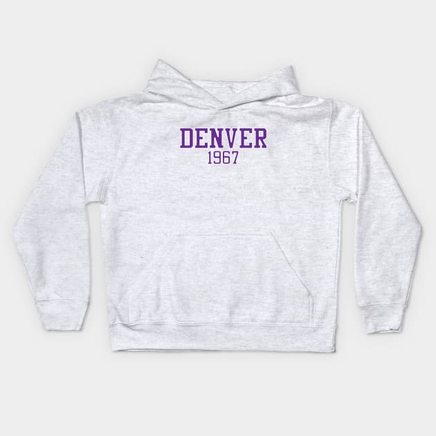 Denver 1967 (variant) Kids Hoodie by GloopTrekker